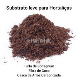 Substrato Leve para Hortas Verticais Turfa + Fibra De Coco + Casca de Arroz Carbonizada - 50 Litros